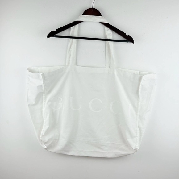 Gucci White Canvas Tote Bag - Picture 2 of 8
